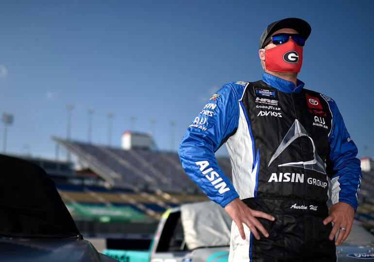 Austin Hill wins Truck Playoff Opener