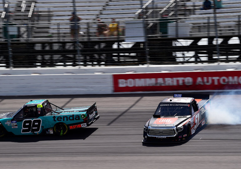 Ben Rhodes back in victory lane after staying out at Darlington