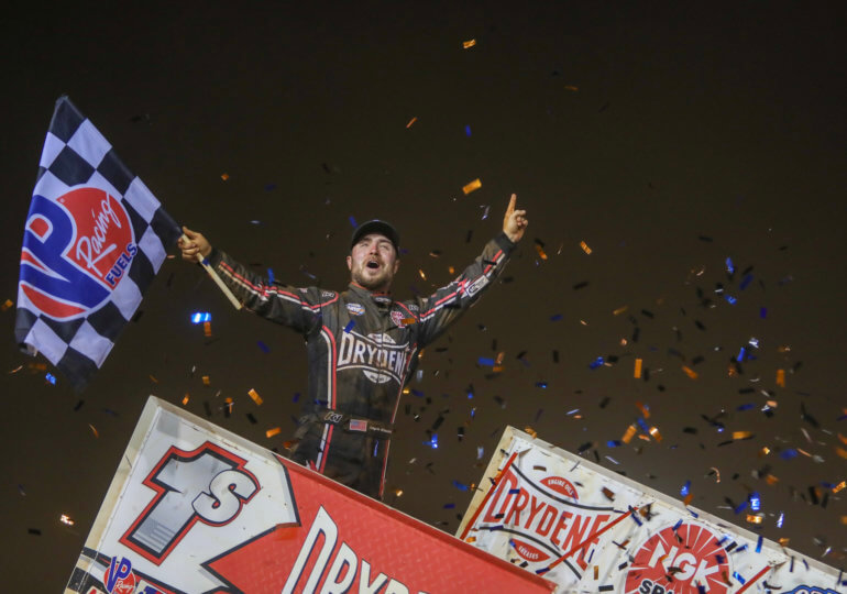 Logan Schuchart takes Eldora on a hurt motor