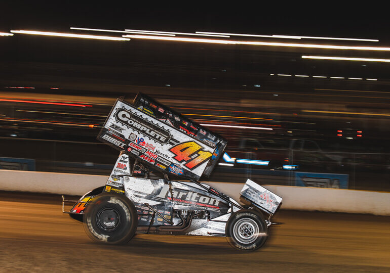 Carson Macedo holds off McFadden at Haubstadt