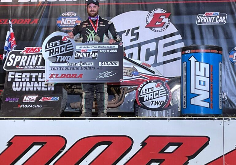 Robert Ballou holds off Courtney by half a car length