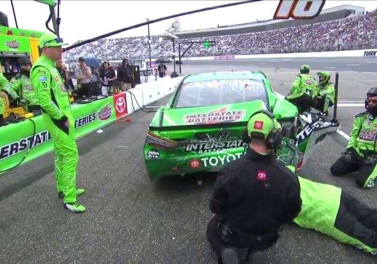 Kyle Busch's day at New Hampshire ends after NASCAR refuses to throw Yellow flag