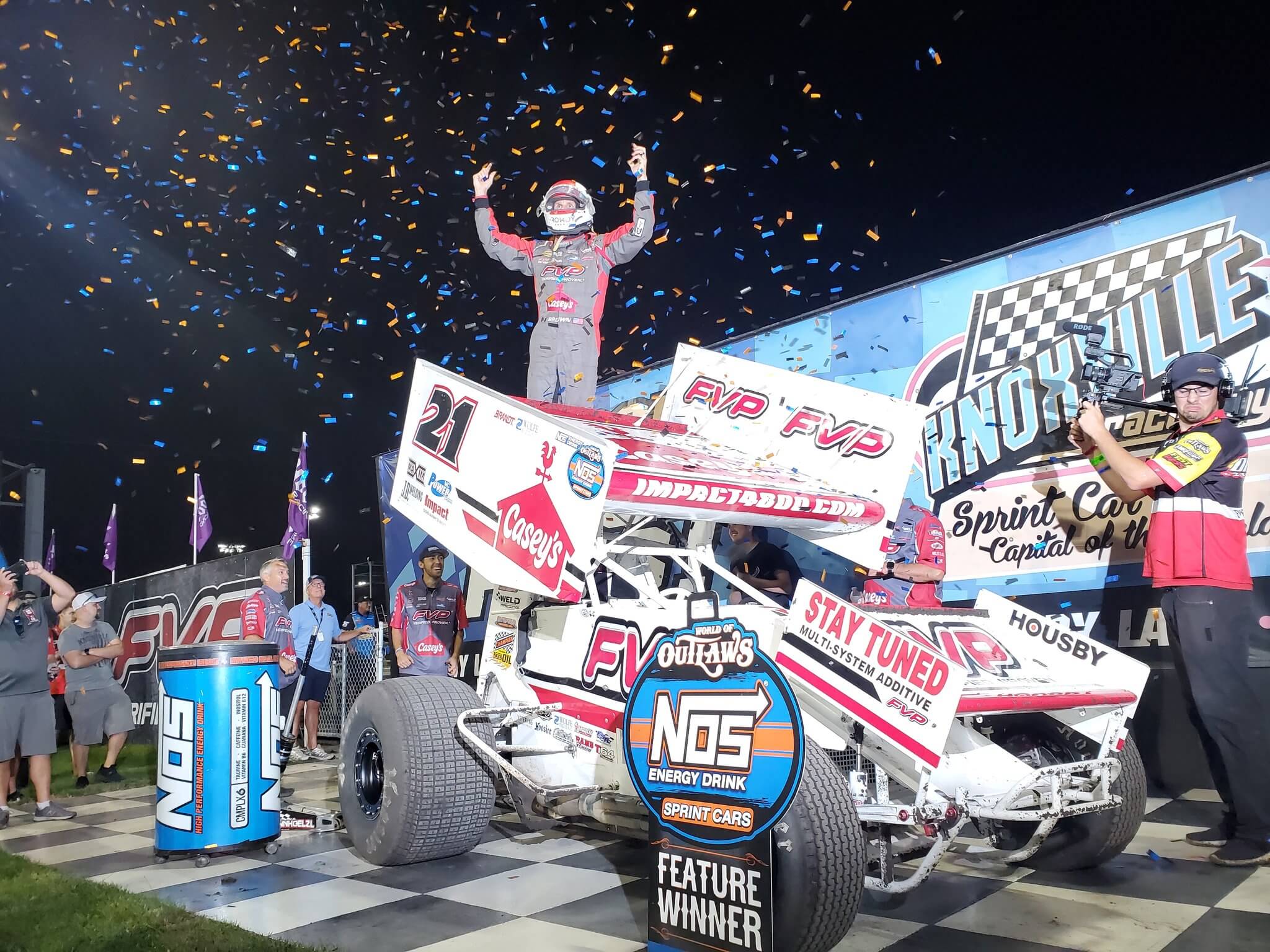 Brian Brown stays ahead of Larson to win Thursday Night at Nationals ...