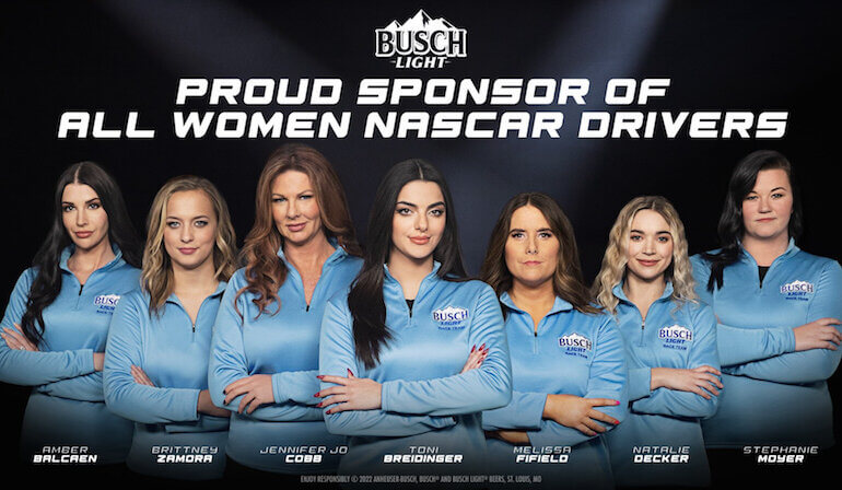 Busch Light pledges $10 million in support of female athletes in NASCAR