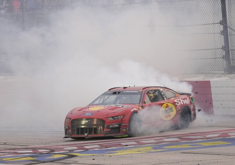 Joey Logano wins at Darlington after punting William Byron