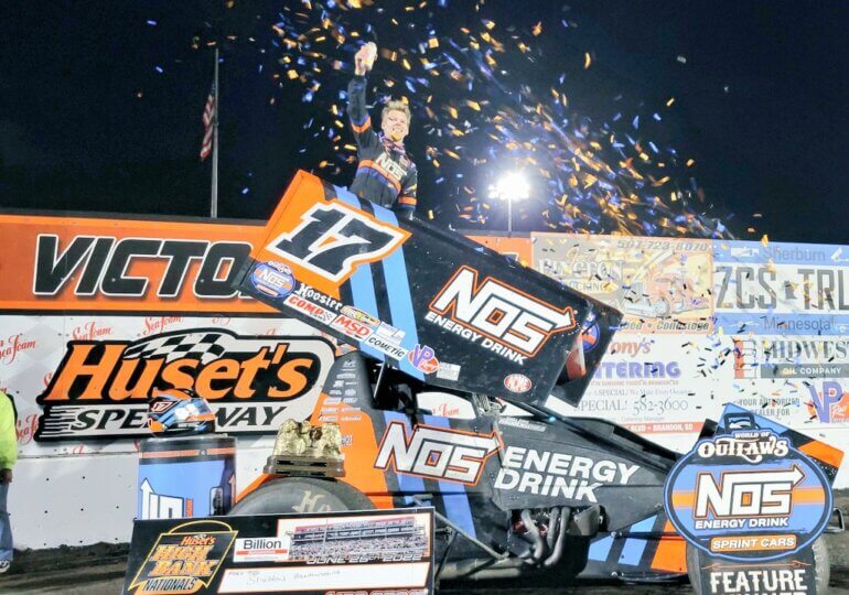 Sheldon Haudenschild comes out of nowhere to claim $100,000 Huset's win