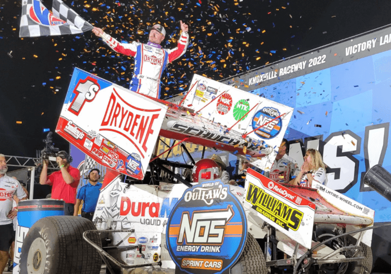 Logan Schuchart overcomes qualifying rut, takes first Knoxville Nationals prelim