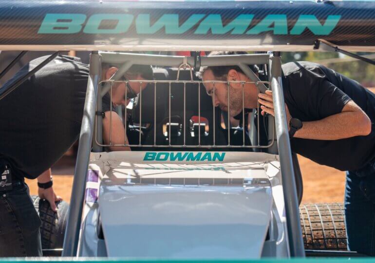 Jimmie Johnson tweets photo looking at an Alex Bowman Racing sprint car