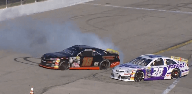 WATCH: Sammy Smith celebrates in front of rival after finale race win