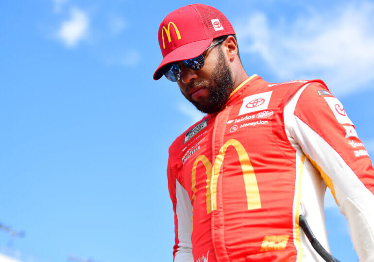 Bubba Wallace suspended by NASCAR for intentionally wrecking Kyle Larson