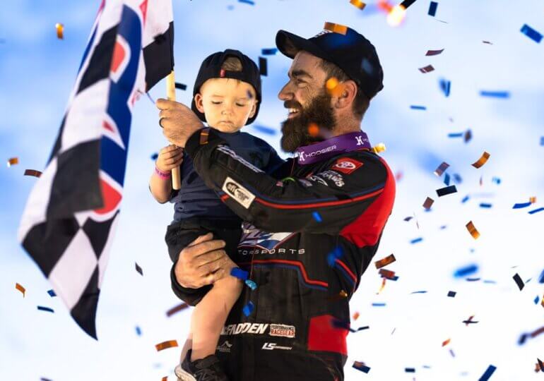 McFadden goes to victory lane while tempers flare at Lawrenceburg