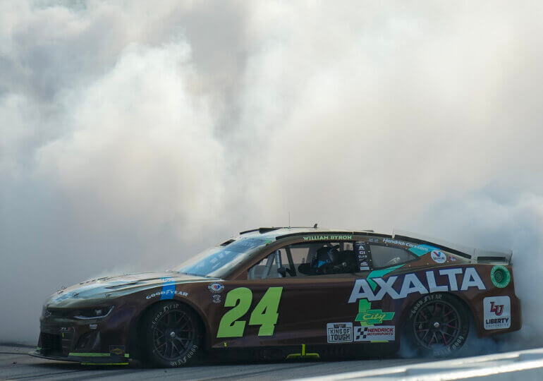 Byron wins, Larson and Chastain tangle at Darlington