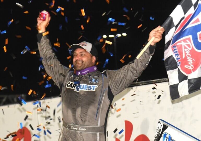 Donny Schatz outduels 18-year old Chase Randall to win Night 1 of the Knoxville Nationals