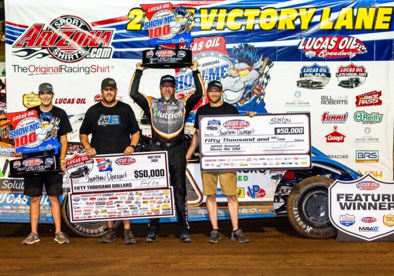Jonathan Davenport dominates for second career Show Me 100 victory