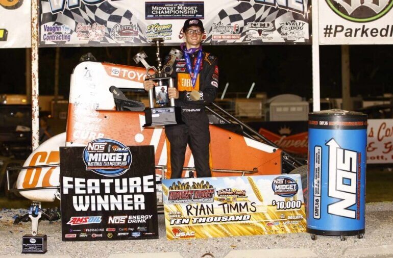 Ryan Timms finds paydirt at Jefferson County in USAC Midget win